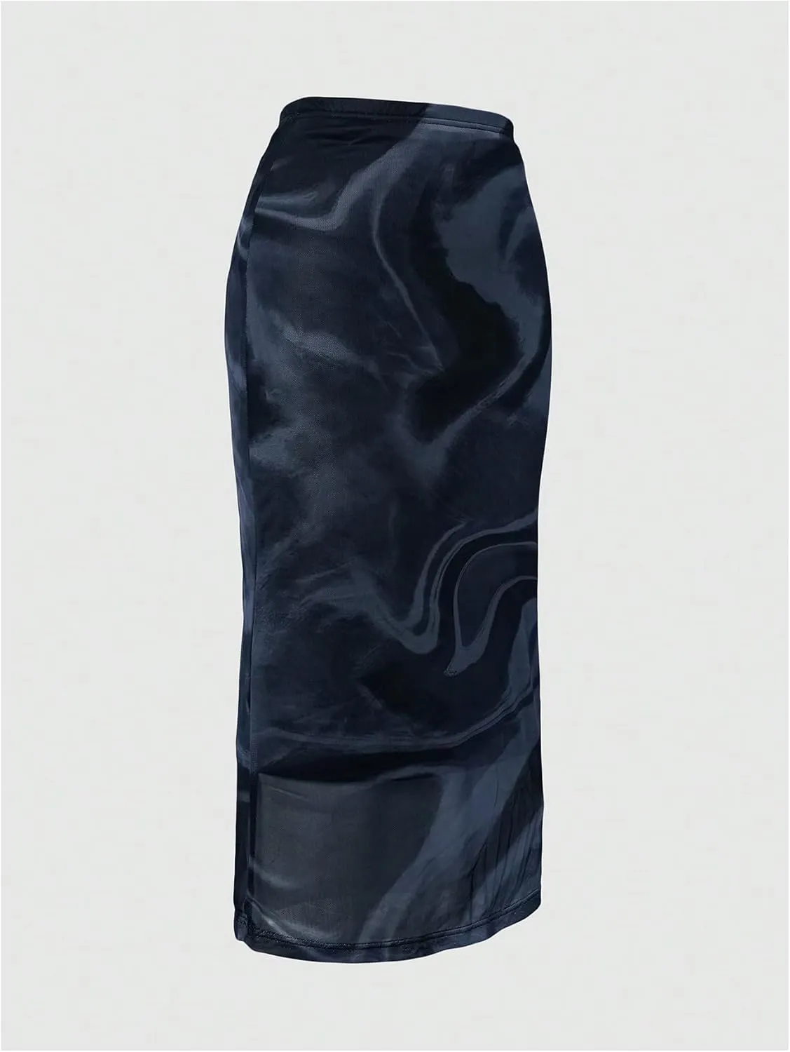 Floerns Women's Summer Tie Dye High Waist Mesh Bodycon Pencil Midi Skirt