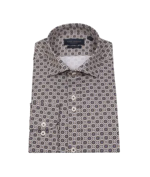 Geometric Pattern Cotton Shirt - Multi