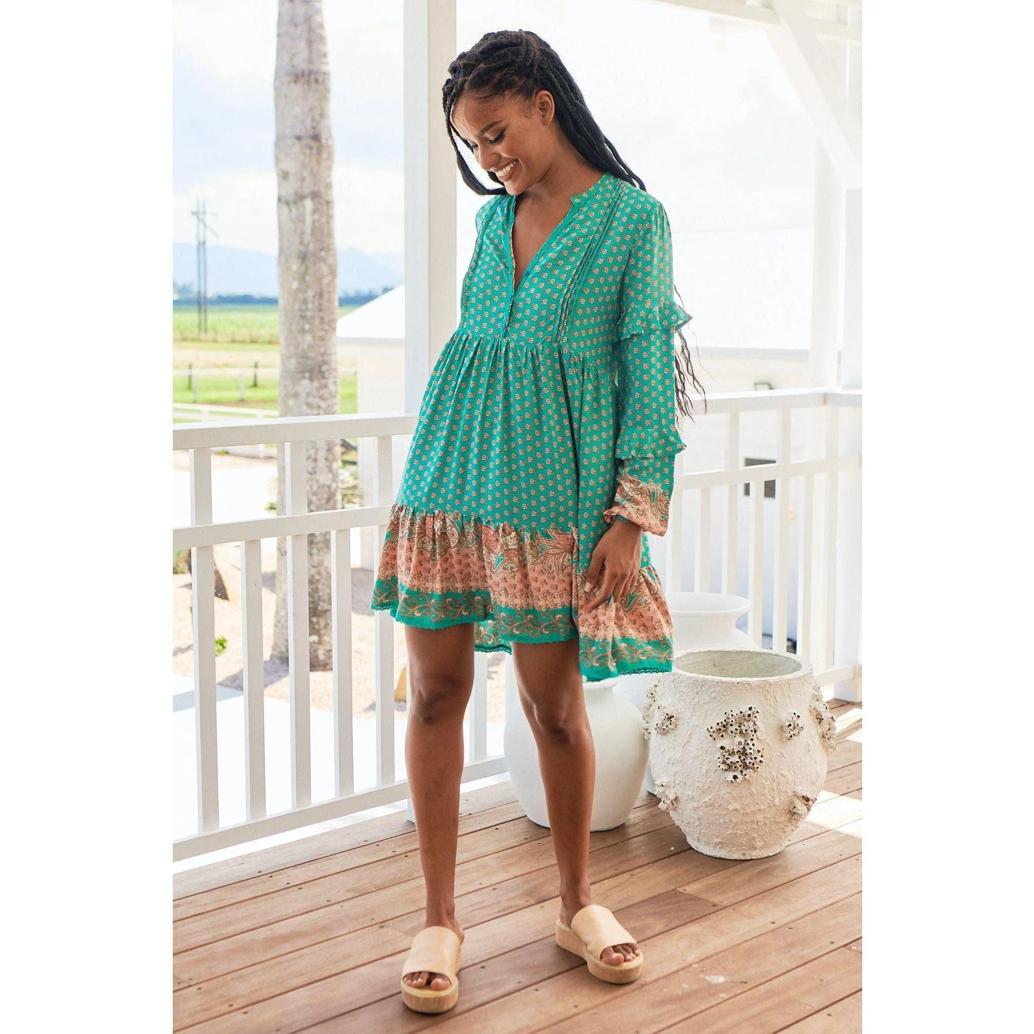 JAASE Jade Print Fey Mini Dress