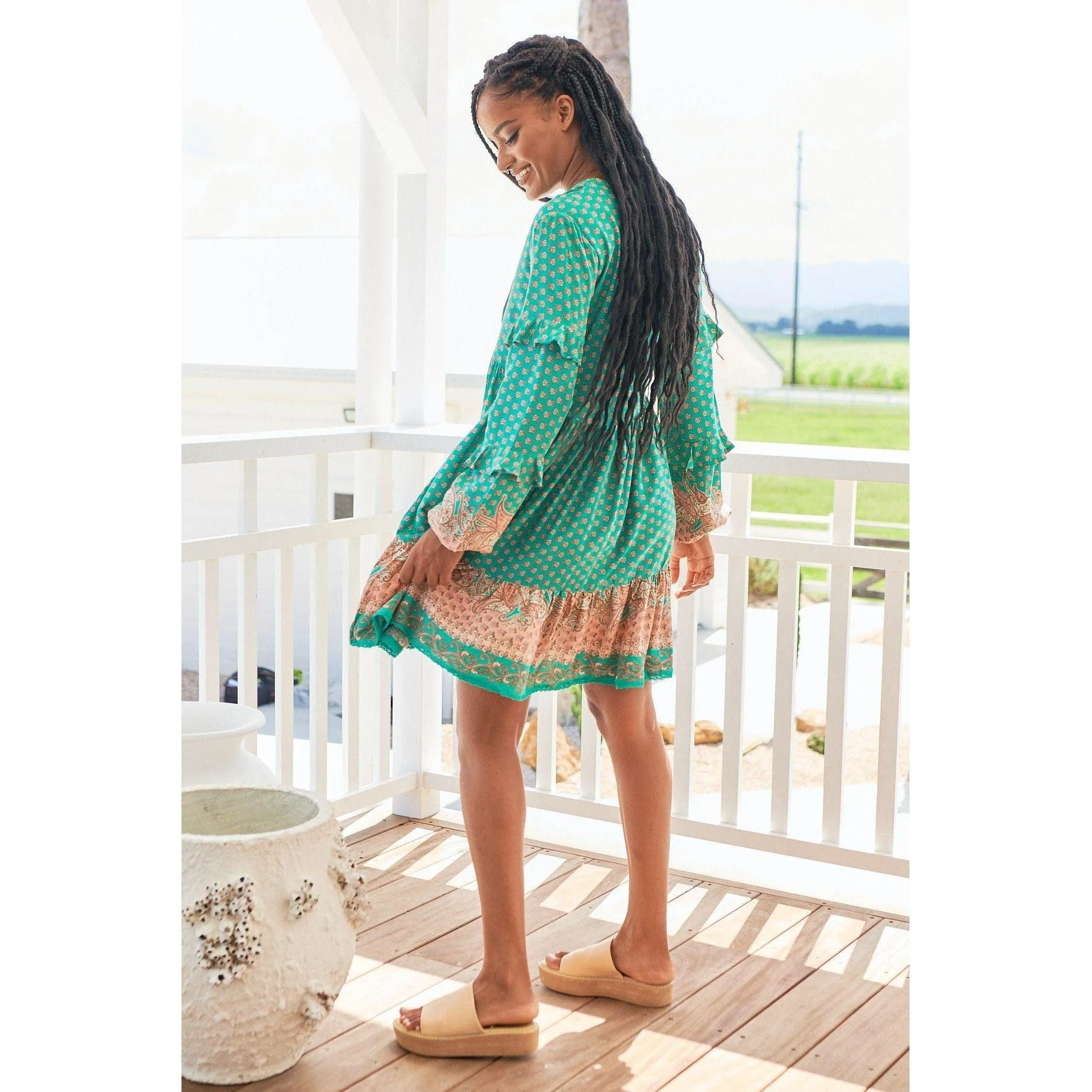 JAASE Jade Print Fey Mini Dress