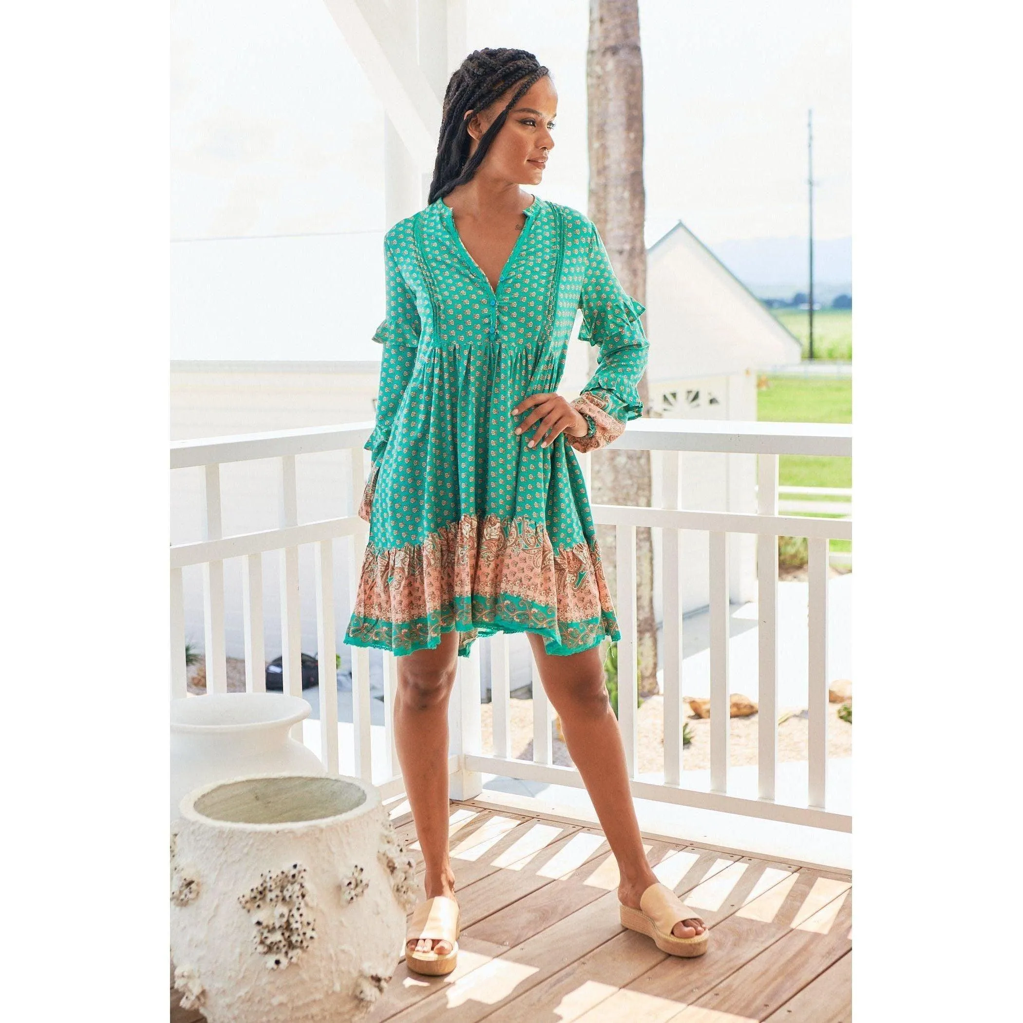 JAASE Jade Print Fey Mini Dress