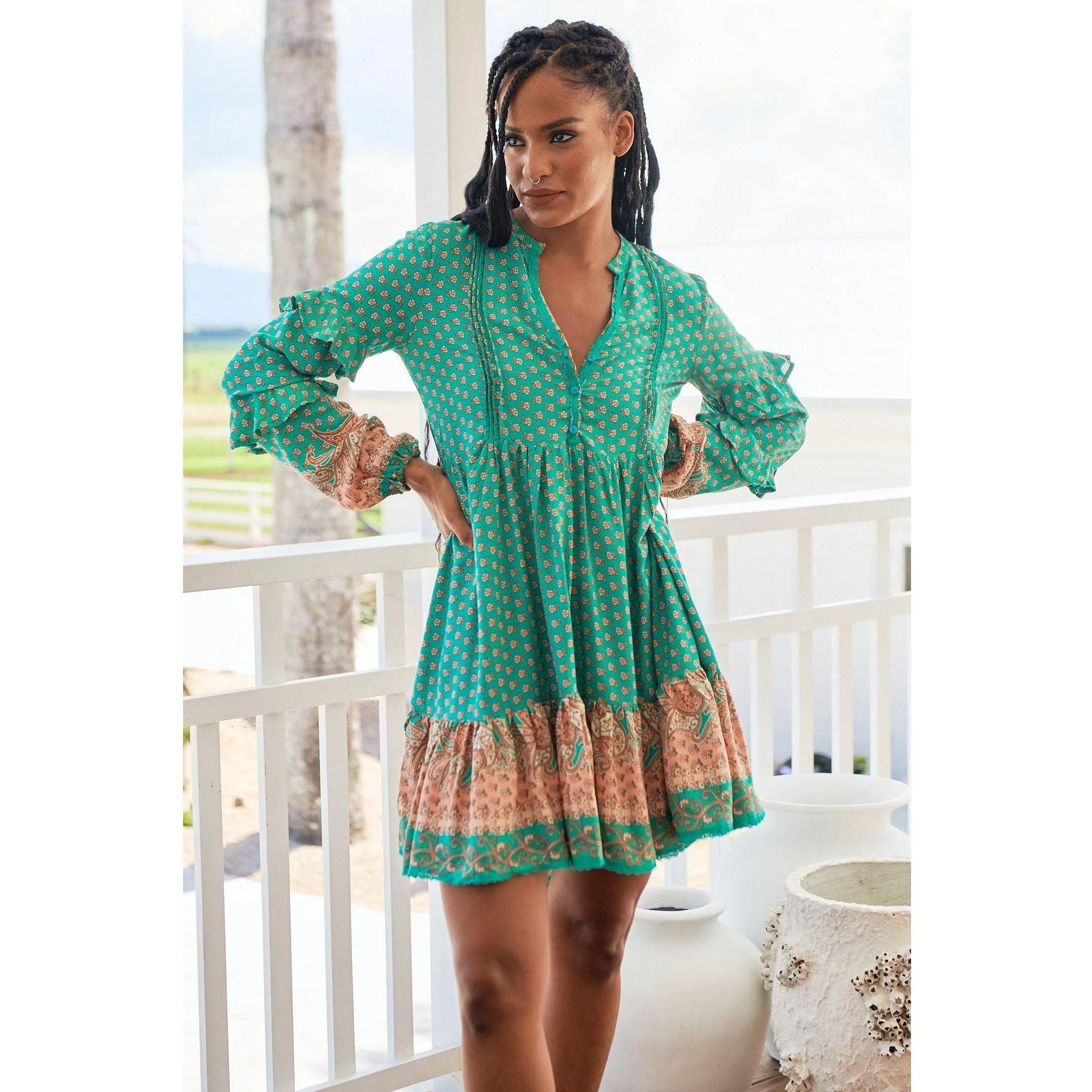JAASE Jade Print Fey Mini Dress