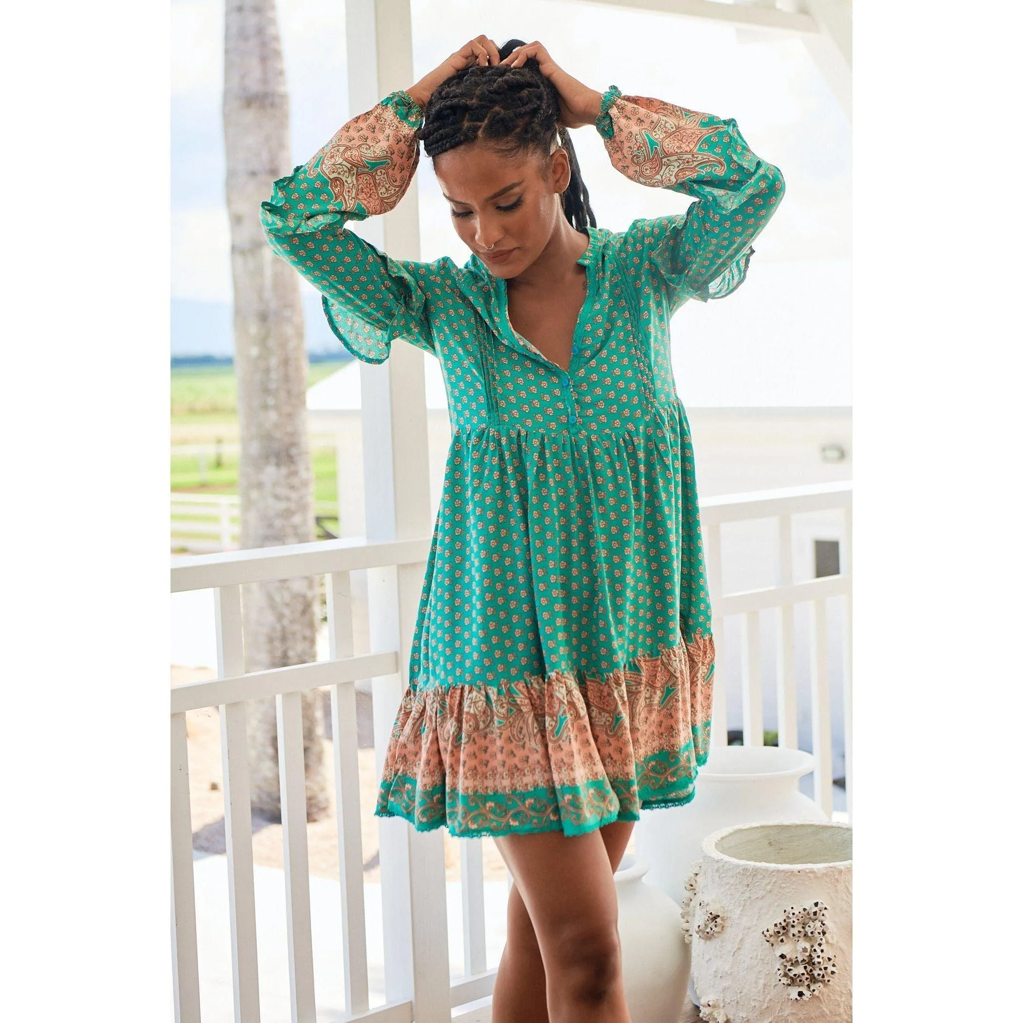JAASE Jade Print Fey Mini Dress
