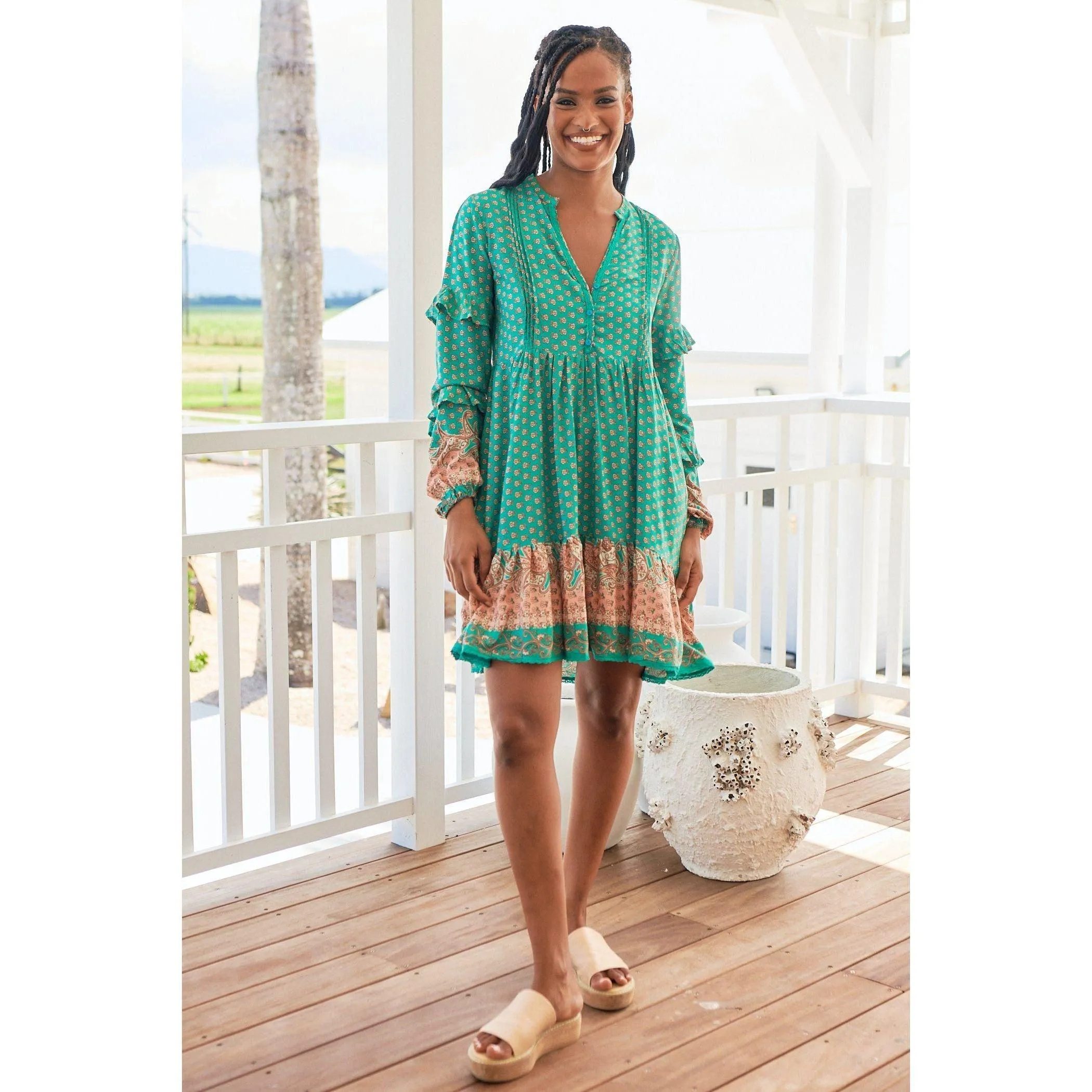 JAASE Jade Print Fey Mini Dress