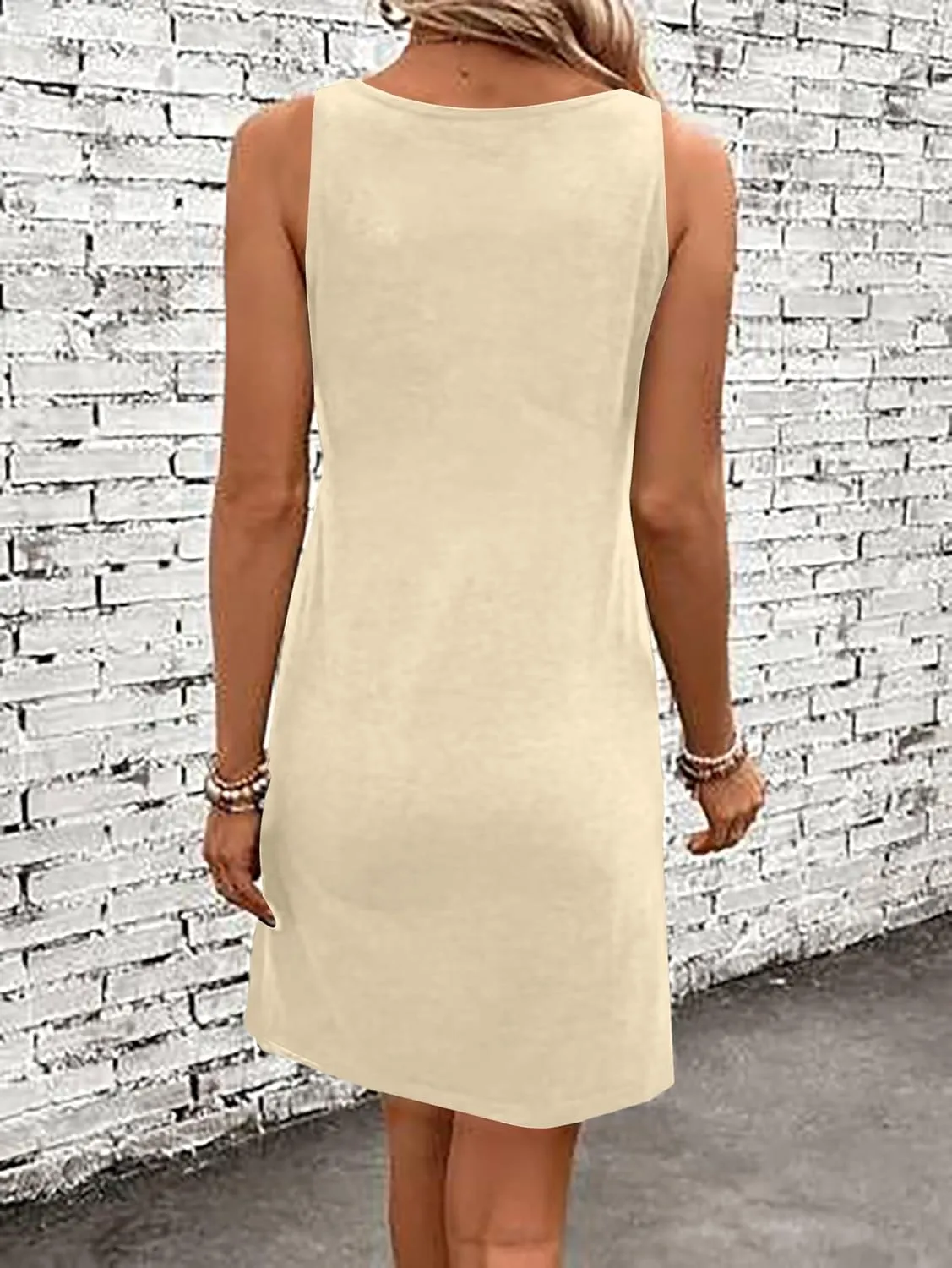 LUKYCILD Summer Dress Beach Dresses for Women Casual Mini Tank Sundresses Sleeveless Vacation Hawaiian Dresses