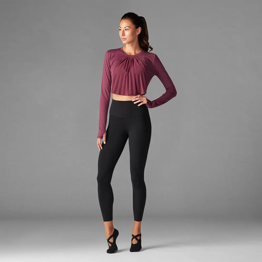 Pleated Long Sleeve Top *