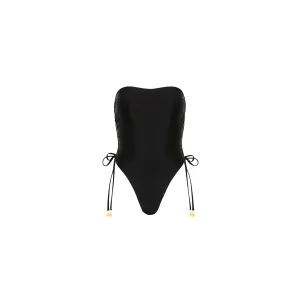 Ruched Bandeau One Piece - Moonlight Black