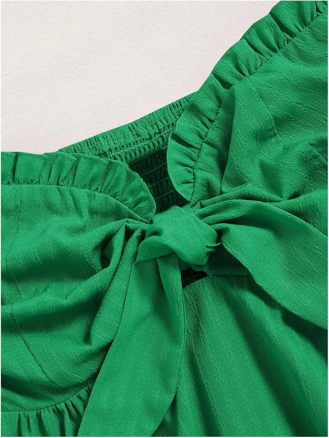 SOLY HUX Women's Frill Trim Tie Front Tube Top Sleeveless Strapless Ruffle Summer Tops