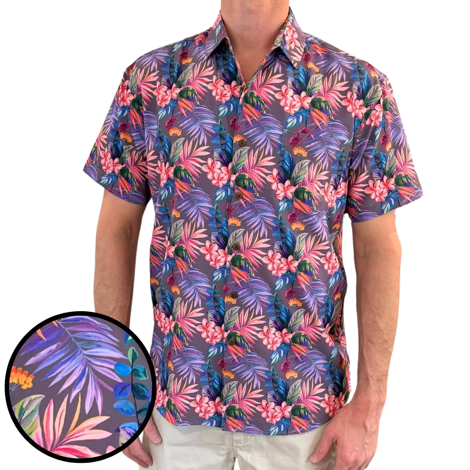 Super Stretch - Vacation Palms Hawaiian Shirt