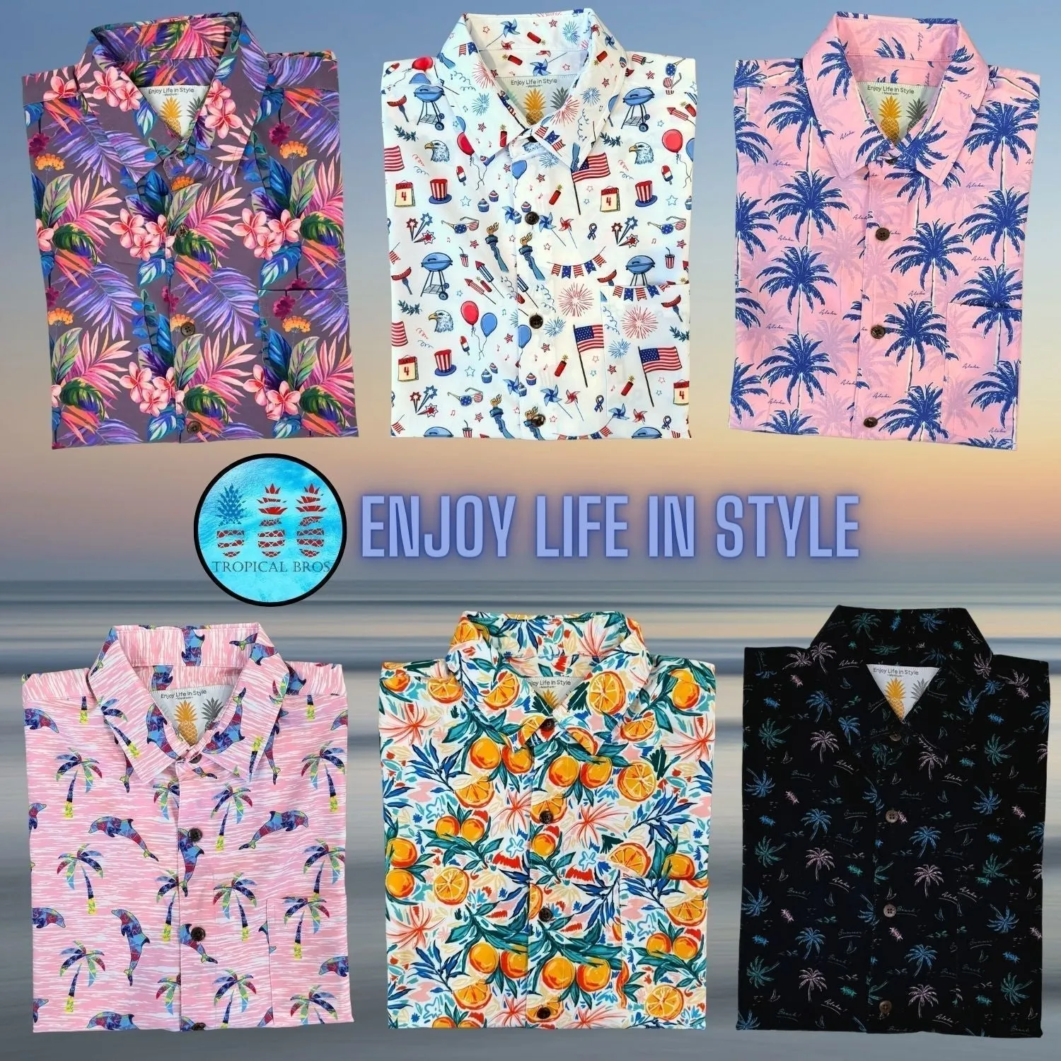 Super Stretch - Vacation Palms Hawaiian Shirt