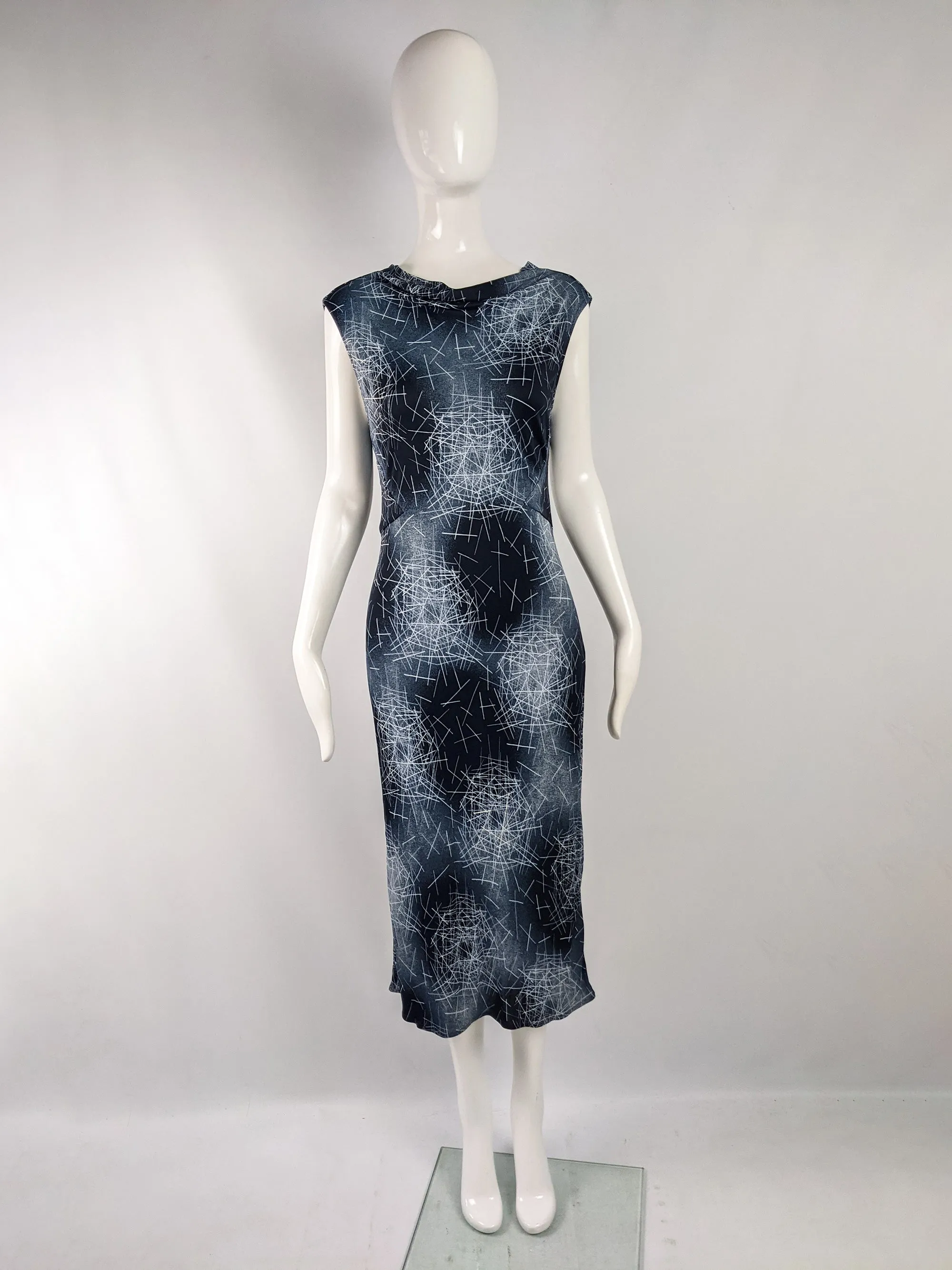 Vintage Open Back Cocktail Party Dress, 1990s