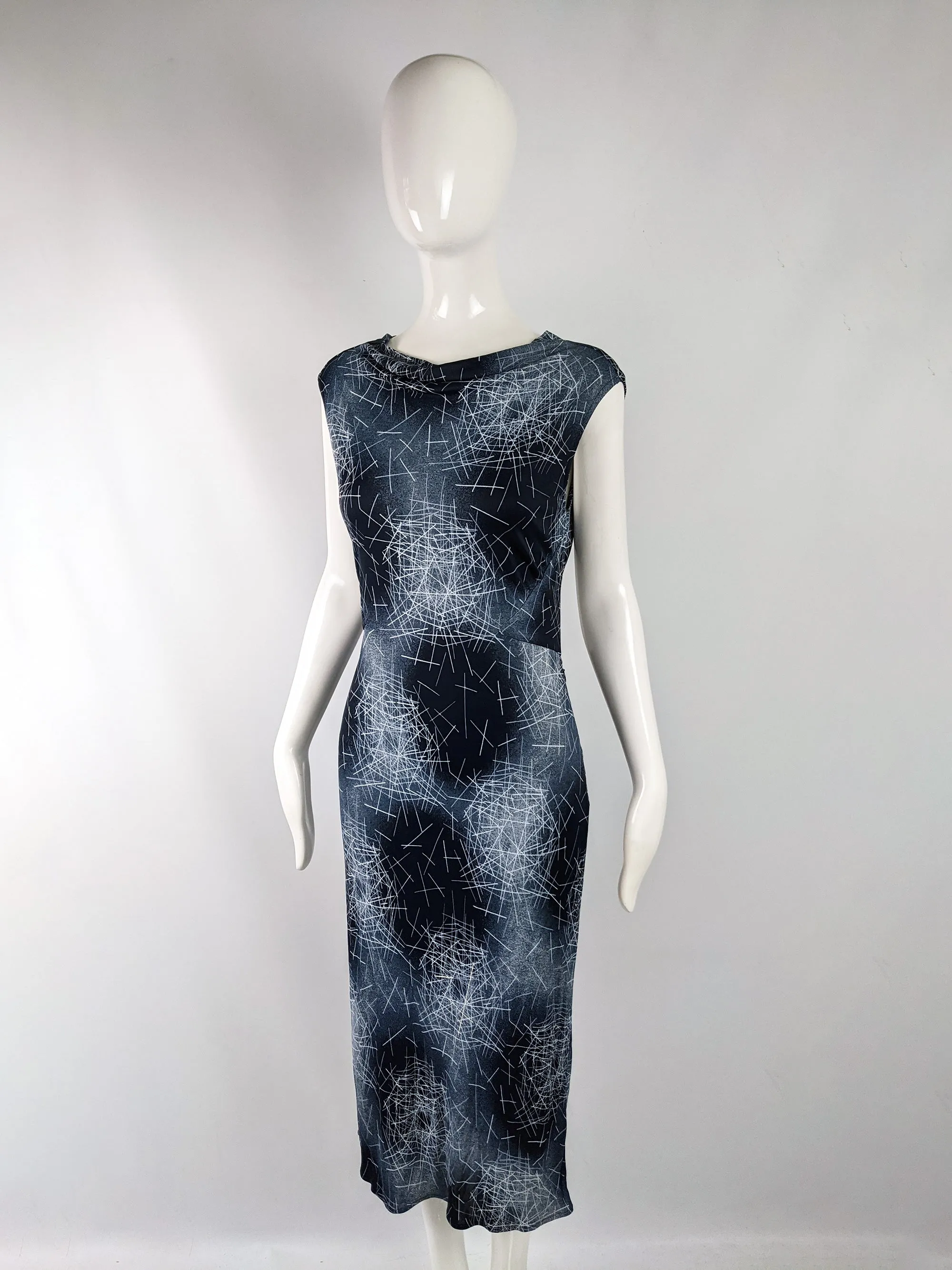 Vintage Open Back Cocktail Party Dress, 1990s