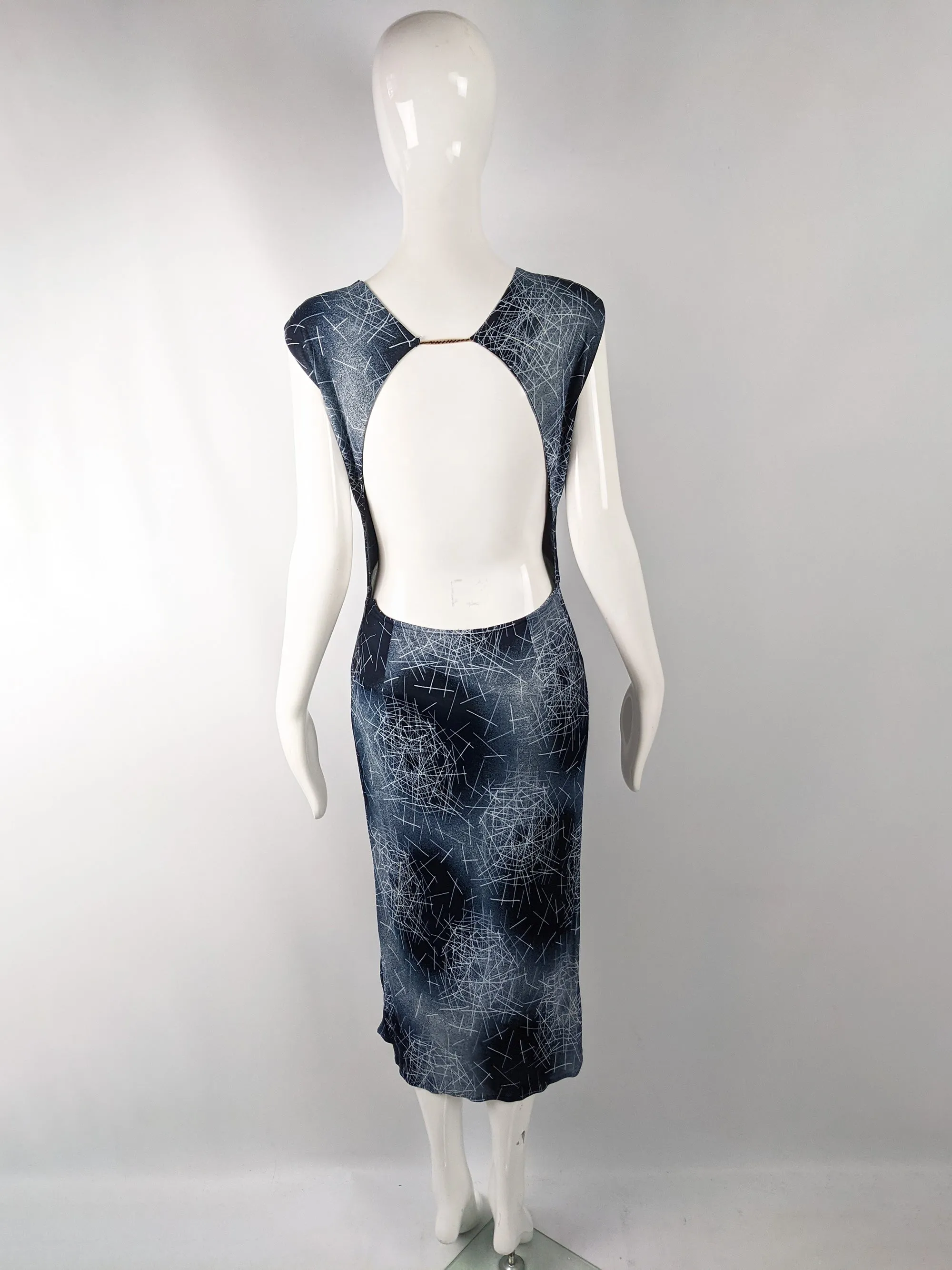 Vintage Open Back Cocktail Party Dress, 1990s