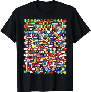 World Flags in Hexagonal Pattern, national flags Tee T-Shirt